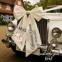 فيونكة سيارة زفاف مخصصة التاريخ والاسماء