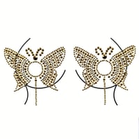 ملصقات صدرية ذاتية اللصق من الراتنج المرصع بأحجار...