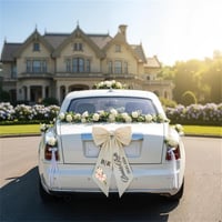 فيونكة سيارة زفاف مخصصة التاريخ والاسماء