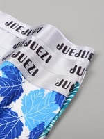 5 قطع سراويل داخلية رجالية بنقوش نباتية - قماش ناع...