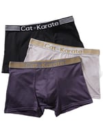 4 قطع سروال داخلي رجالي، قماش عالي المرونة وقابل ل...