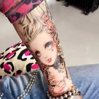 ملصق تاتو مؤقت عصري مقاوم للماء