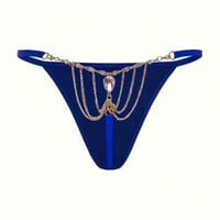 كلوت بسلسلة معدنية على شكل قطرة ماء مع أحجار كرستا...