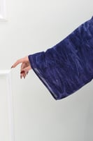 عباية دبل فيس شيفون لون: أسود | وتدرجات الكحلي