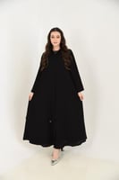 عباية سادة بسحاب مخفي وقصة واسعة من الاسفل