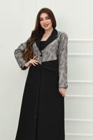 عباية شتوية بليزر فاخرة مع تفاصيل ملونة