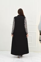 عباية شتوية بليزر فاخرة مع تفاصيل ملونة