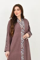 عباية كاجوال بلون نود وردي