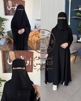 بكج إسلامي متكامل – عباية + خمار + نقاب + طرحة بخا...