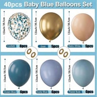 باقة بلونات بيبي بلو 40 قطعة