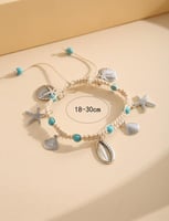 خلخال نجم البحر مع صدف