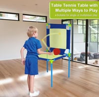 طاولة تنس محمولة مع 2 مضرب