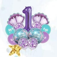 مجموعة بالونات حسب العمر حورية البحر