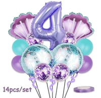 مجوعة بالونات حسب العمر من حورية البحر