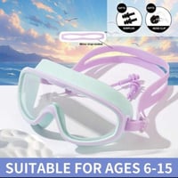 نظارات سباحة + مشبك أنف + سدادات الأذن ضد الضباب و...