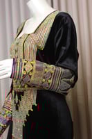 جلابية عسيري مخمل أسود فاخرة