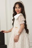 فستان فكتوري شيفون مطرز فاخر .. فستان بناتي