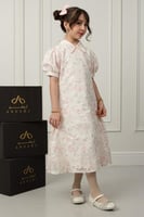 فستان ليلى الأنيق من الدانتيل المطرز .. فستان بنات...