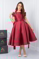 فستان السن المحير سهرة لون عودي فاخر