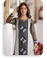 فستان يوم التأسيس سن محير مع وشاح تل