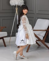 فستان بناتي سهره اوف وايت من خامة السيلا الصدريه د...