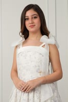 فستان مشاعل الراقي دانتيل مطرز .. فستان السن المحي...