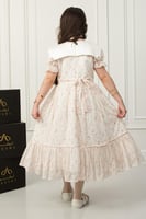 فستان فكتوري شيفون مطرز فاخر .. فستان بناتي