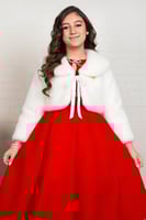 جاكت شتوي فرو ناعم أوف وايت مع ياقة