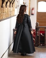 فستان السن المحير ميكادو أسود مطرز