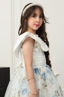 فستان هديل أورجينزا مشجر مع فصوص لول راقي .. فستان...