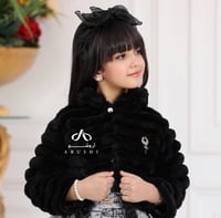 جاكت شتوي فرو مقلم بلونين