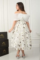 فستان جود الأنيق أورجنزا مشجر ناعم .. فستان السن ا...