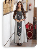 فستان يوم التأسيس سن محير مع وشاح تل