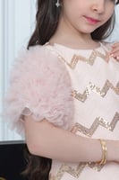 فستان لمار الأنيق دانتيل تطريز ترتر ذهبي .. فستان...