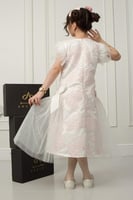 فستان رزان دانتيل مورد بتطريز أنيق .. فستان بناتي