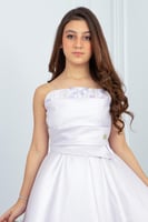 فستان تفتة روسي موف فاتح للسن المحير