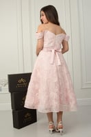 فستان جود الأنيق أورجنزا مشجر ناعم .. فستان السن ا...