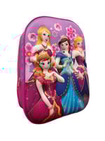 شنطة مدرسية لون فوشي برسومات أميرات كرتونية