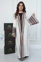 عباية الهنوف الرمضانية سدو وقماش بيج الفاتح