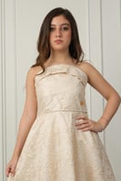 فستان لانا الراقي دانتيل مطرز .. فستان السن المحير