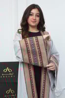 عباية رغد الرمضانية سدو وقماش رمادي فاتح