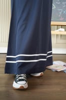 مريول مدرسي ثانوية خطين أبيض