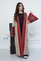 عباية المها الرمضانية سدو وقماش بيج رملي