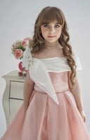 فستان سهره بناتي جازار لمعه كلوش لفة صدر مع الفيون...