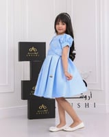 فستان بناتي تفتة روسي جاكيت منفصل