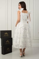 فستان مشاعل الراقي دانتيل مطرز .. فستان السن المحي...