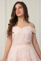 فستان جود الأنيق أورجنزا مشجر ناعم .. فستان السن ا...