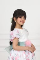 فستان بناتي أورجينزا أوف وايت مشجر