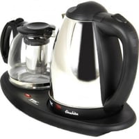 طقم غلاية فندقية 2 في 1 – غلاية ماء وإبريق شاي زجا...