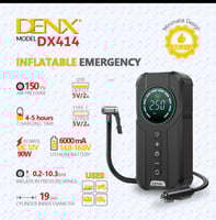 دينكس - بطارية متنقلة 6000 ملي امبير مع منفاخ هواء